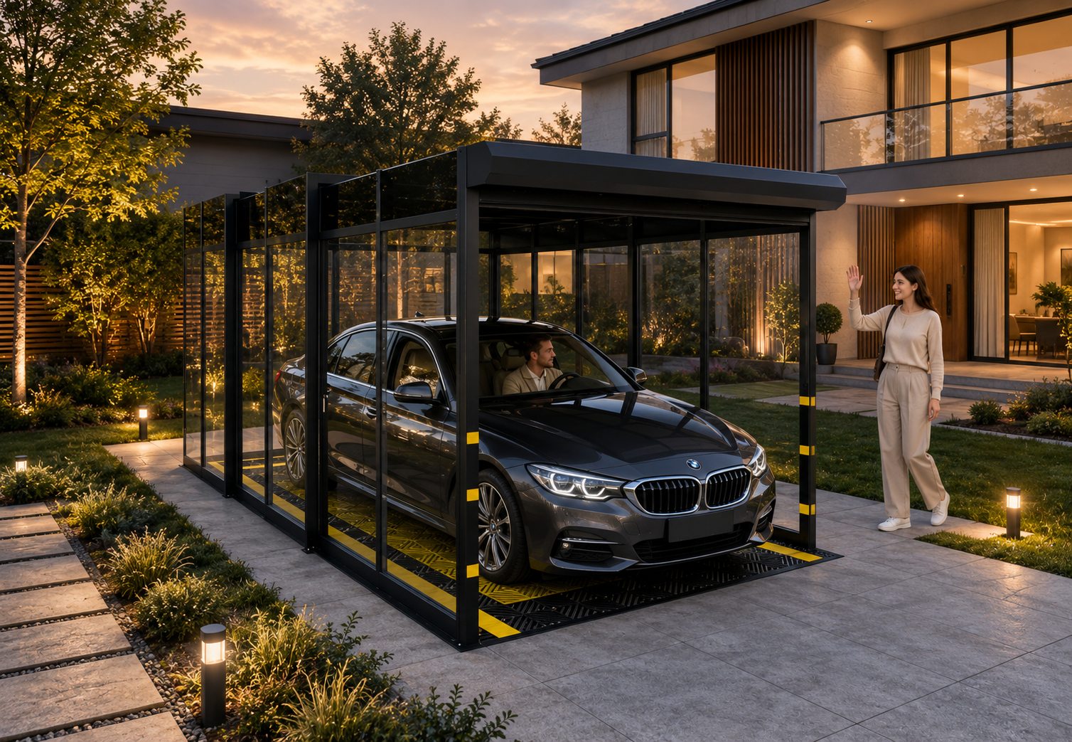 Car Space pri rodinnom dome