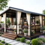 Ilustračná vizualizácia kolekcie rozkladacích domov AXORIA Expand