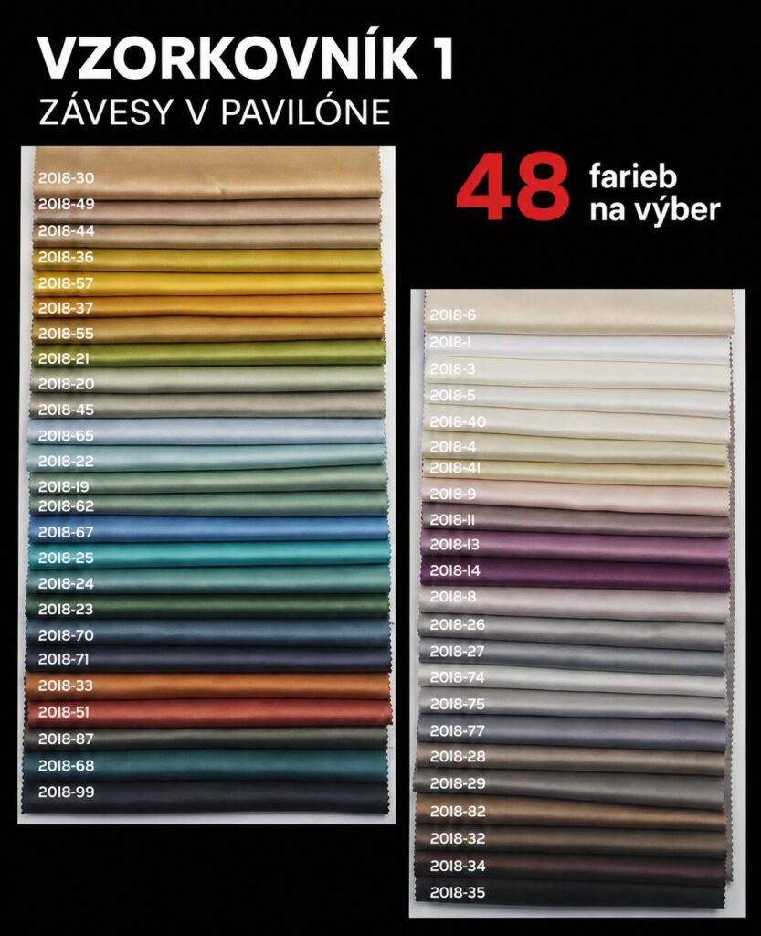 Aura – vzorkovník závesov, list 1