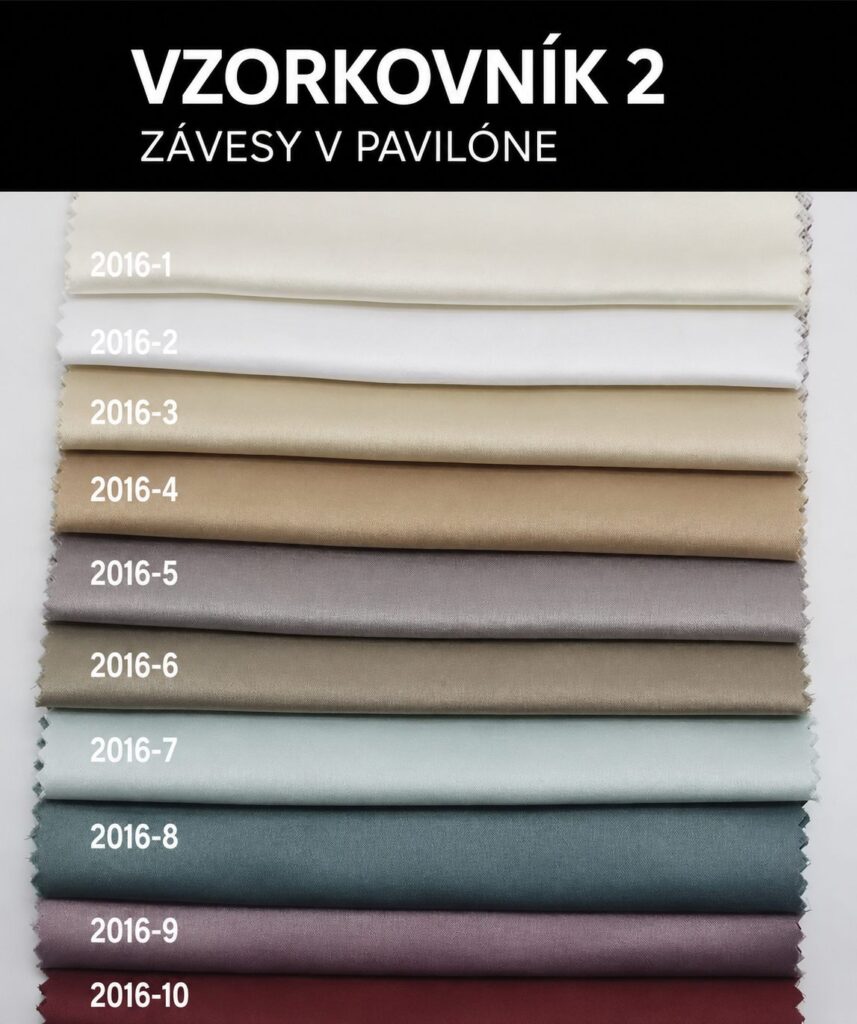 Aura – vzorkovník závesov, list 2