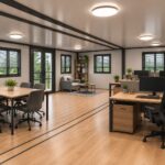 Ilustračné zobrazenie: Small 28 Office – príklad kancelárie s rokovacím stolom
