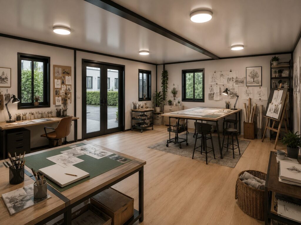 Ilustračné zobrazenie: Small 28 Office – príklad kreatívneho ateliéru