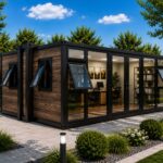 Ilustračné zobrazenie: Small 28 Office Luxury – tmavý drevodekor a presklenie